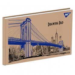 Альбом для малювання YES А4 20арк/100 клеєний білила "Bridge" крафт