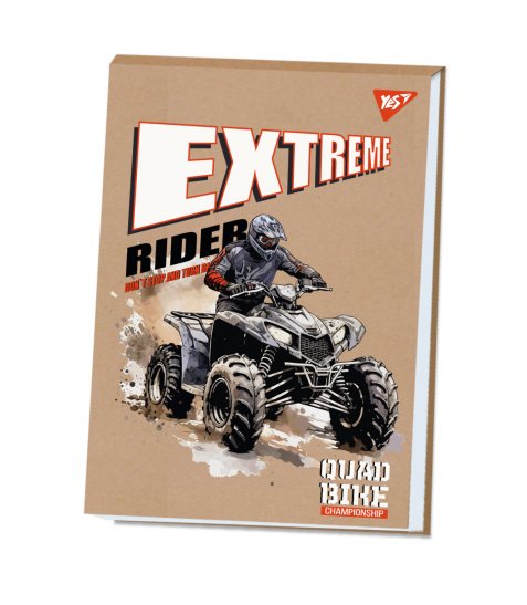 Альбом для малювання YES А4 20 аркушів клеєний білила "Extreme rider" крафт - фото 1 з 1