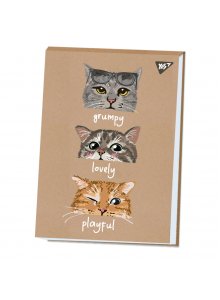 Альбом для малювання YES А4 20 аркушів клеєний білила "Cats" крафт