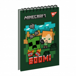 Зошит для записів YES А7/80 од.спіраль "Minecraft. Chibi"