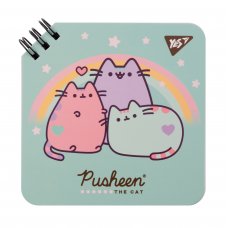 Spiral notebook Yes 110x110 80 sheets Pusheen checked