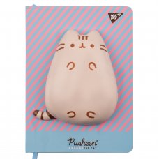 Hard cover squished notebook Yes А5 128 sheets Pusheen checked and lined