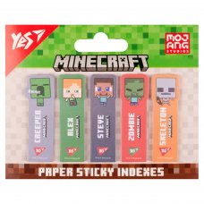 Індекси паперові Yes Minecraft, 55*15мм, 100 шт (5x20)