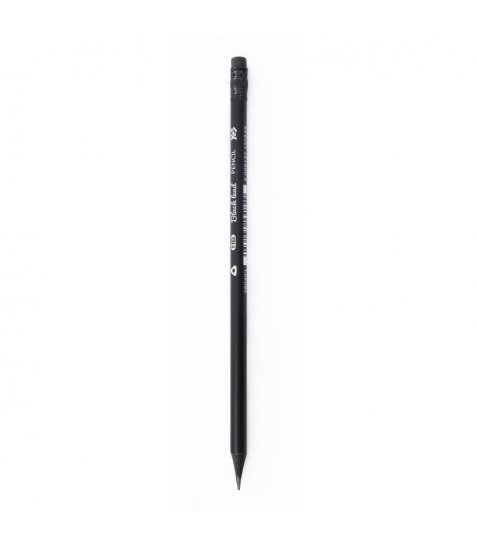 Олівець чорнографітний YES з чорного дерева трикуний з гумкою