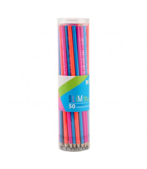 Олівець чорнографітний YES Slim neon круглий - фото 3 з 3
