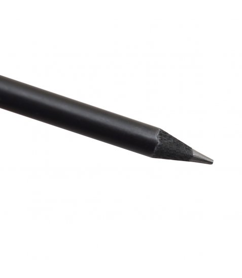 Олівець чорнографітний YES Slim black круглый чорне дерево - фото 2 з 3