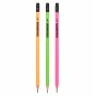 Олівець чорнографітний YES Erudite Neon трикутний з гумкою