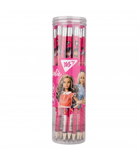 Олівець чорнографітний YES Barbie круглий з гумкою - фото 2 з 2