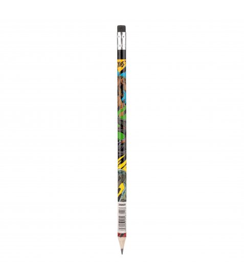 Олівець чорнографітний YES Jurassic World круглий з гумкою - фото 1 з 2