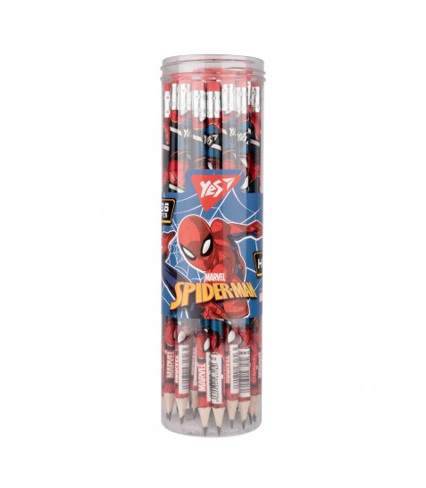 Олівець чорнографітний YES Marvel.Spiderman круглий з гумкою - фото 2 з 2