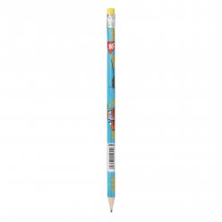Олівець чорнографітний YES 8bit UA трикутний з ластиком