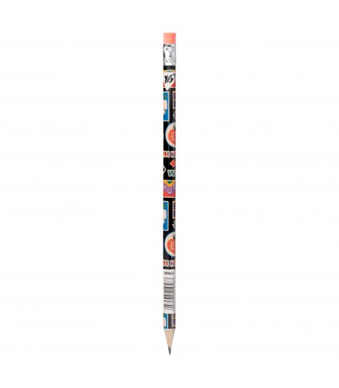 Олівець чорнографітний YES Sticky Mood трикутний з ластиком - фото 1 з 3