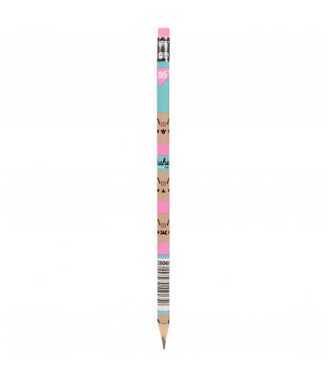 Олівець чорнографітний Yes Pusheen трикутний з гумкою - фото 1 з 2