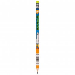 Олівець чорнографітний Yes Space трикутний з гумкою