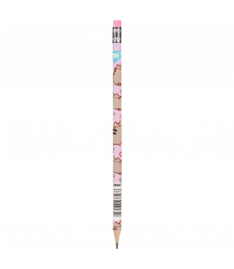 Олівець чорнографітний Yes Pusheen Rainbow круглий з гумкою - фото 1 з 2
