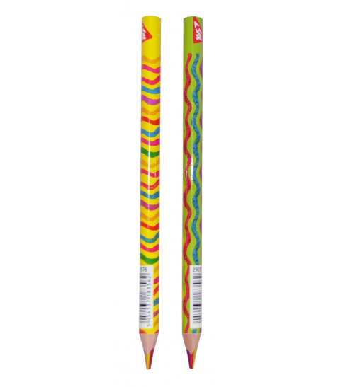 Олівець "YES" Jumbo "Rainbow" з шестиколірним грифелем, трикутний - фото 1 з 4