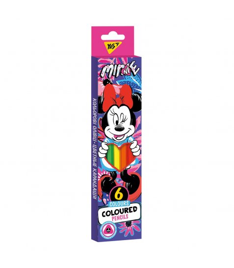 Карандаши цветные YES 6 цв.  "Minnie Mouse" - фото 1 из 1