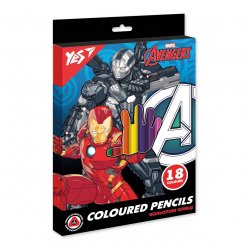 Карандаши цветные YES 18 цв "Marvel.Avengers"