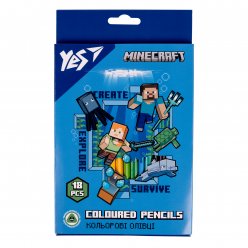 Олівці кольорові YES 18 кол Minecraft
