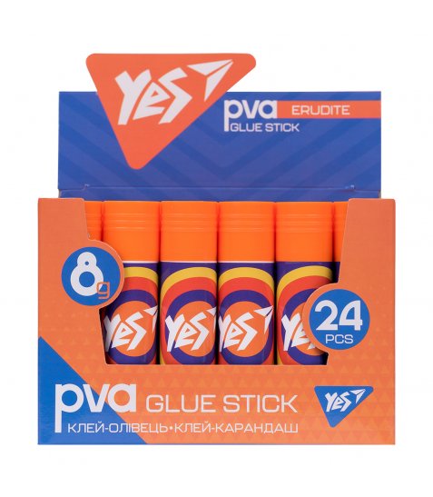Клей-олівець YES 8г PVA Erudite - фото 2 з 2