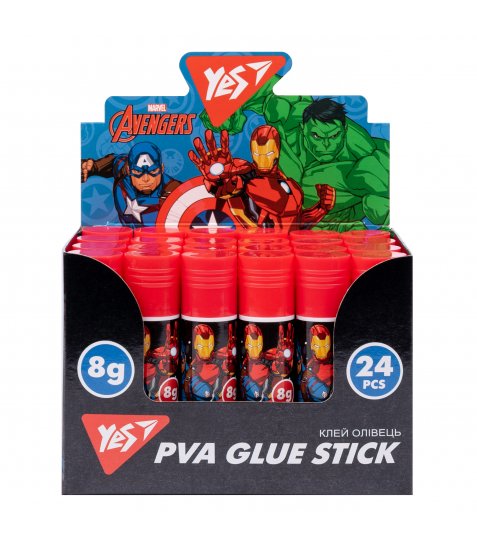Клей-олівець YES 8г PVA Marvel.Avengers - фото 2 з 2