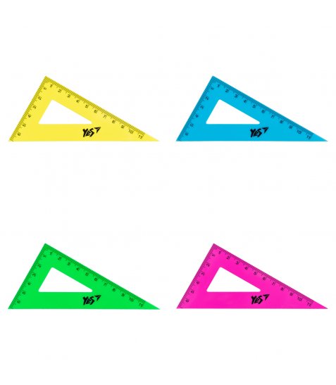 Трикутник YES прямокутний флюор. 11 см - фото 4 з 6