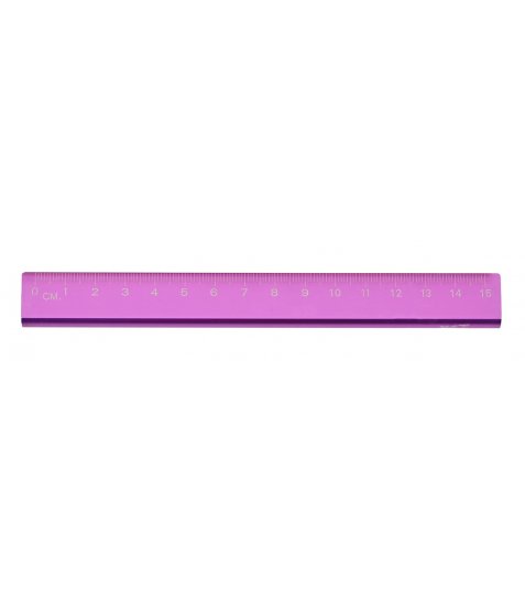 Лінійки металева YES 15 см Triangle фіолетова - фото 1 з 5