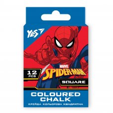 Крейда YES Marvel.Spiderman кольорова 10х10 квадратна 12 шт