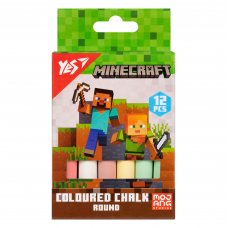 Крейда кольорова Yes Minecraft 12 шт кругла