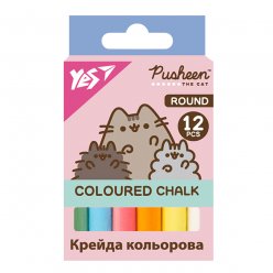 Coloured chalk Yes Pusheen 12 pcs round