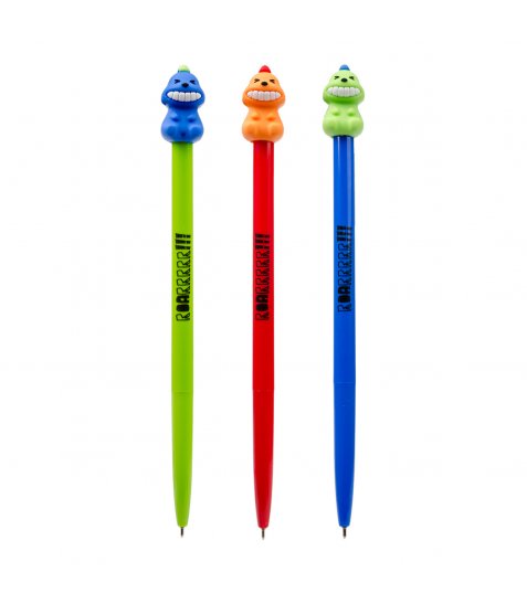 Ручка шариковая YES Dino Pen 0,7 мм синяя - фото 2 из 5