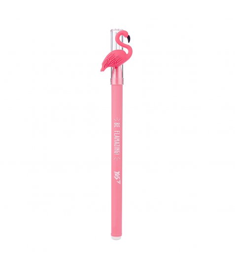 Ручка шариковая YES Caribbean flamingo 0,7 мм синяя