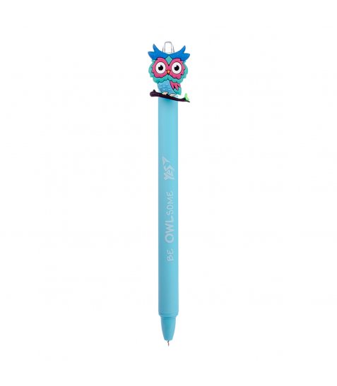 Ручка шариковая YES Cute owl 0,7 мм синяя автоматическая - фото 1 из 5