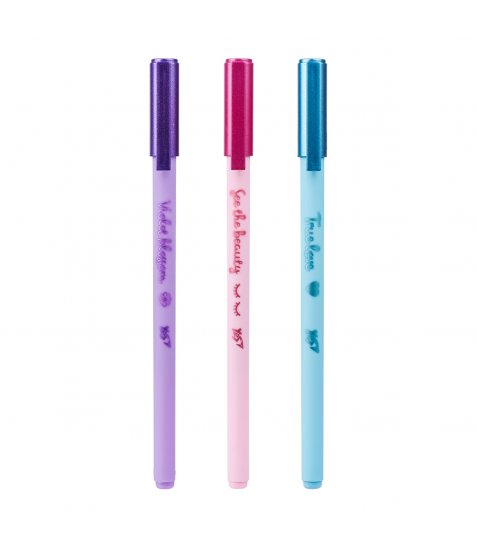 Ручка шариковая YES Glam 0,7 мм синяя - фото 3 из 4