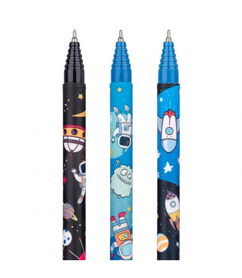 Ручка масляна YES Space Aliens 0,7 мм синяя - фото 4 з 5