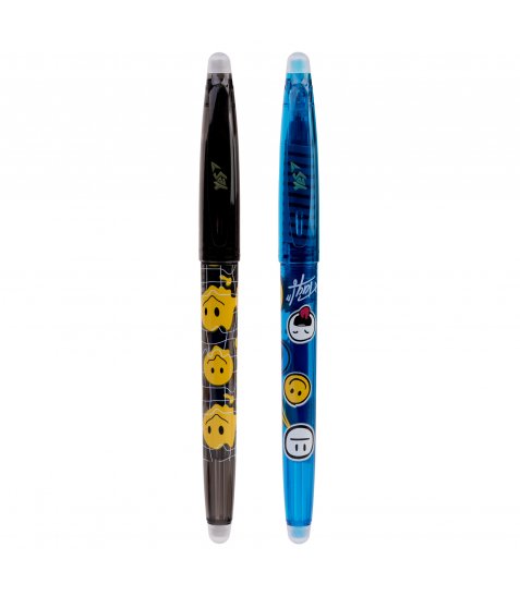 Ручка гелева YES пиши-стирай Melt Smile 0,7 мм синя - фото 2 з 4