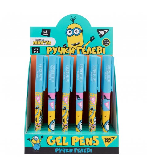 Ручка гелева YES Minions: OOPS! 0,5 мм синя - фото 3 з 4