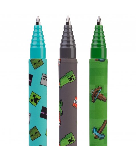 Ручка гелева YES пиши-стирай Minecraft 0,5 мм, синя - фото 4 з 4