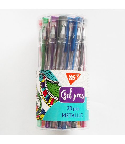 Ручка гелева YES Metallic 15 кольорів - фото 1 з 1