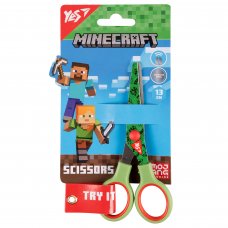 Ножиці Yes Minecraft 13см з принтом на лезі зелені