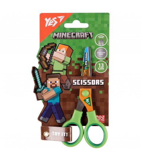 Ножиці Yes Minecraft 13см з принтом на лезі - фото 1 з 1