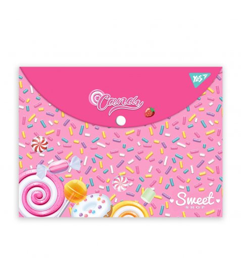 Папка-конверт на кнопці YES А4 Sweet Cream - фото 1 з 1