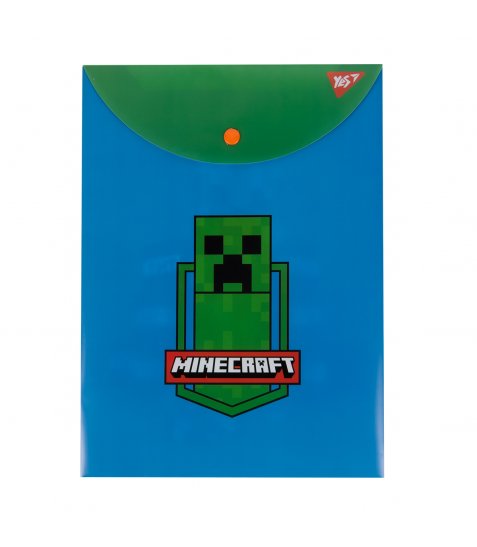 Папка-конверт YES А4 на кнопці Minecraft вертикальна - фото 1 з 3