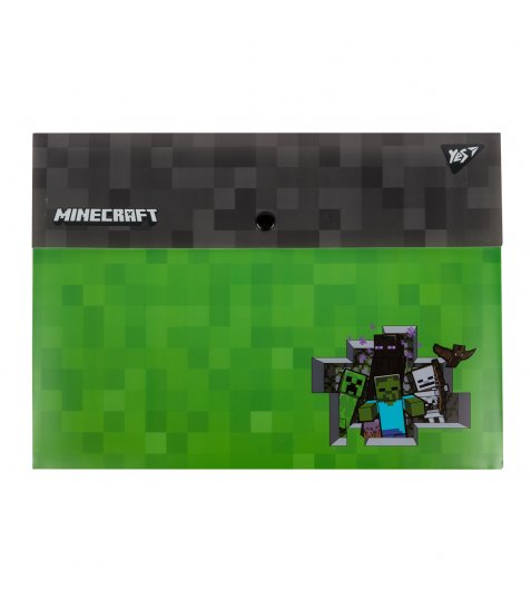 Папка-конверт YES А4 на кнопці Minecraft - фото 1 з 3