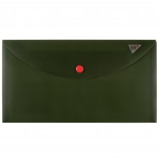 Папка конверт на кнопці Yes Fusion темно зелена А6