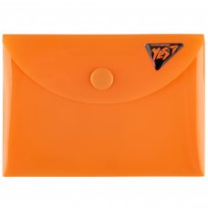 Папка конверт на кнопці Yes Fusion помаранчева A7