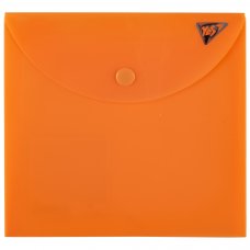 Папка конверт на кнопці Yes Fusion помаранчева B6