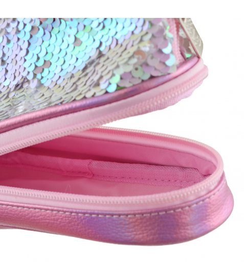 Пенал м'який YES TP-24 ''Sneakers with sequins'' pink - фото 3 з 4