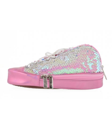 Пенал м'який YES TP-24 ''Sneakers with sequins'' pink - фото 1 з 4