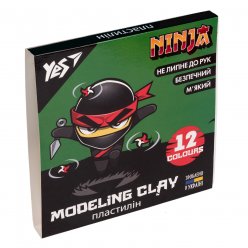 Пластилін YES Ninja 12 кольорів 240 г